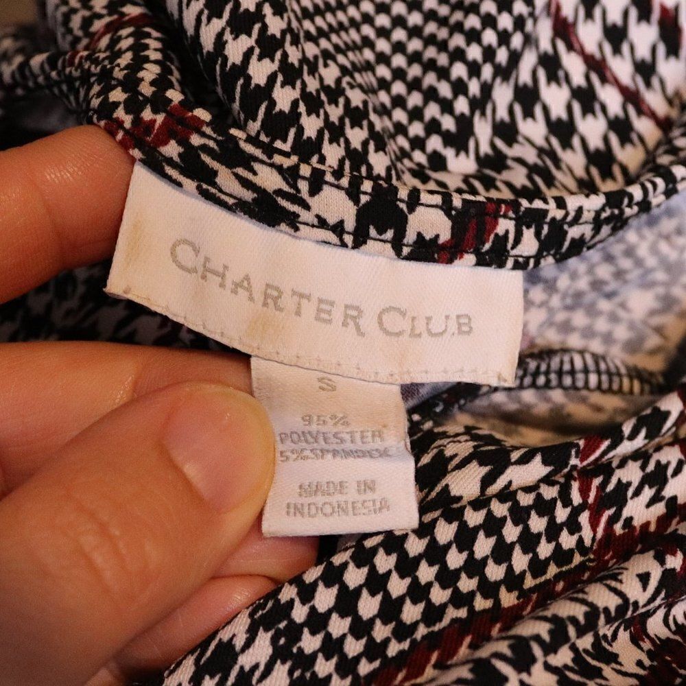 ‎Charter Club | Stretch Knit Printed Wrap Top Small - Picture 6 of 6